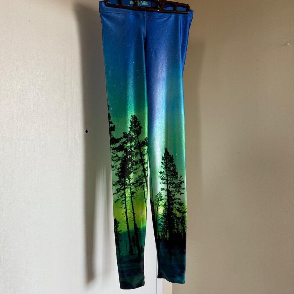 Blackmilk - Blue Aurora Skye Leggings, Size Medium